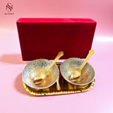 Premium Bowl Tray Gift Set – Red Velvet Box