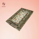 Wooden Serving Tray Set – Multicolor (3 pcs)