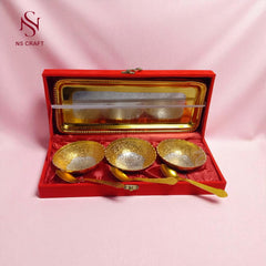Premium Bowl & Spoon Gift Set – Velvet Box"