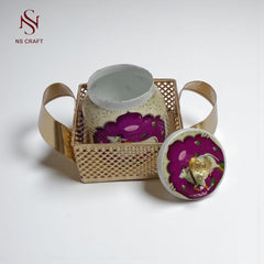 Printed Metal Jar & tray Gift Set