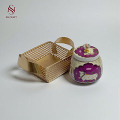 Printed Metal Jar & tray Gift Set