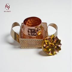 Iron Tray & Copper Jar Set