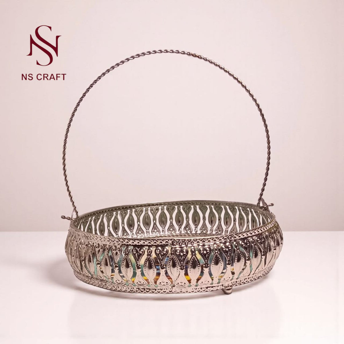 Elegant German Silver Pichwai Tray