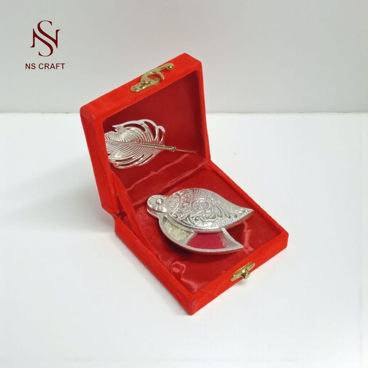 Traditional Kumkum Storage Box  In Velvet Box