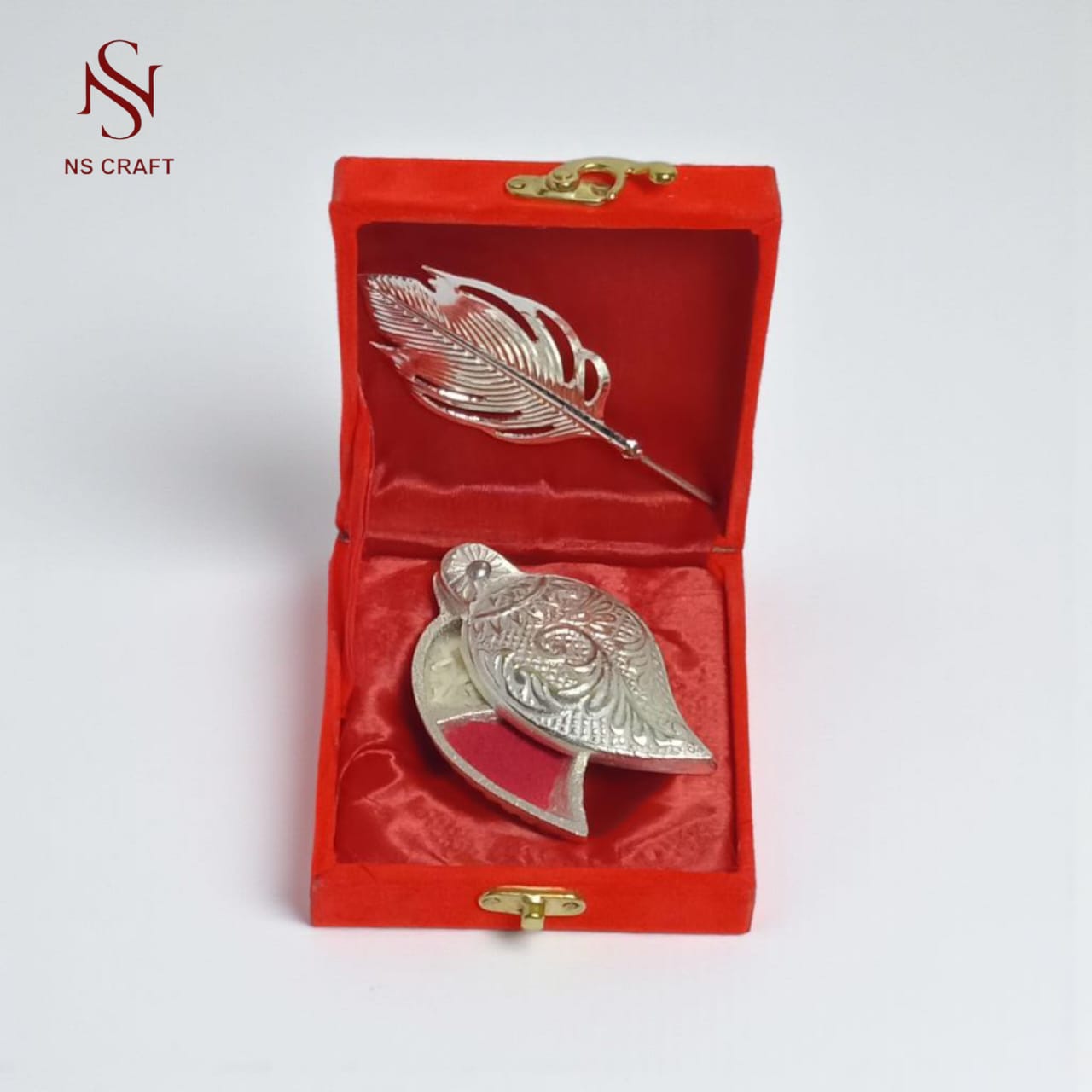 Traditional Kumkum Storage Box  In Velvet Box