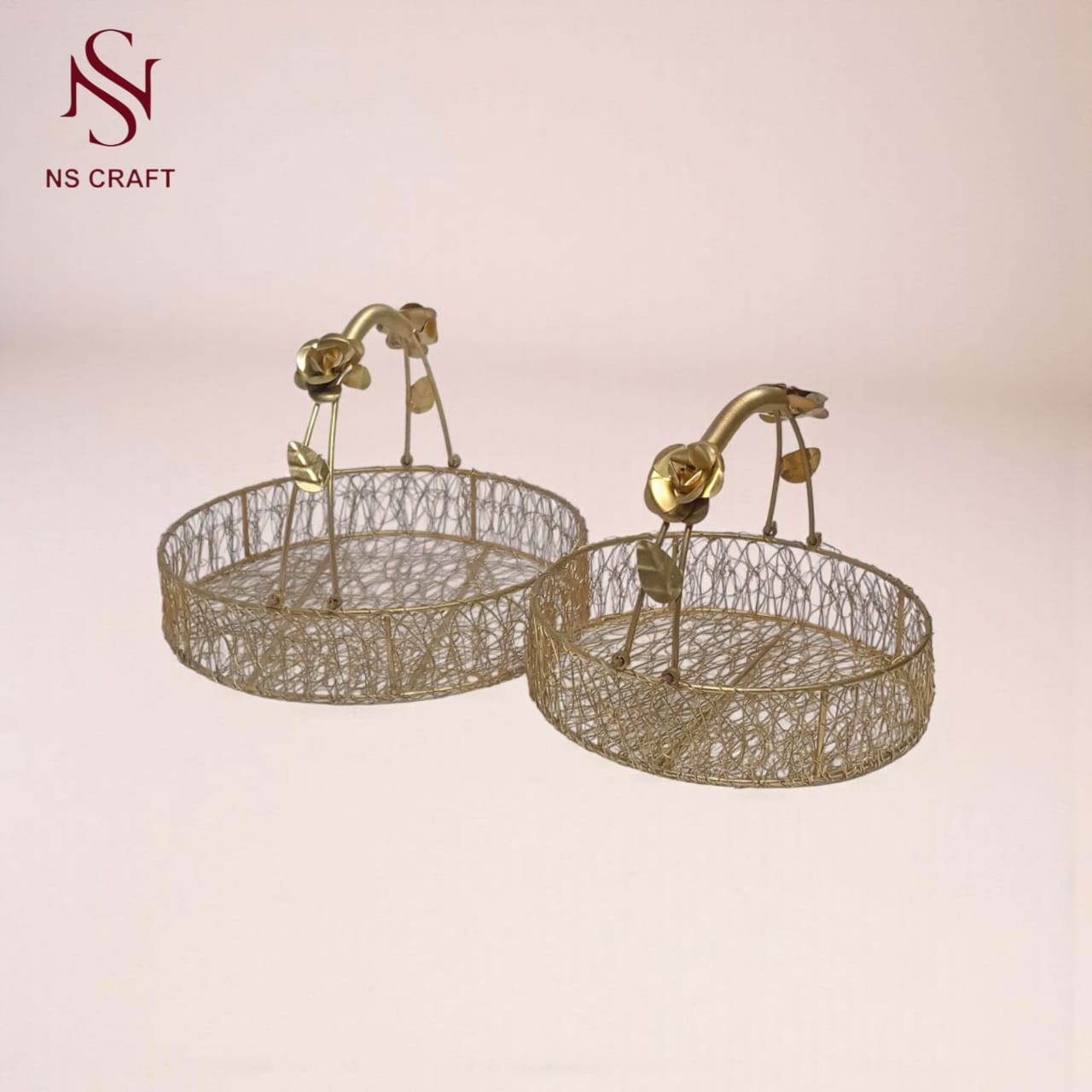 Decorative Flower Basket Hamper Set Of 2