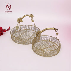 Decorative Flower Basket Hamper Set Of 2