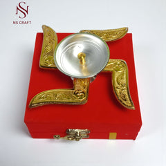 Swastik Diya in Velvet Box