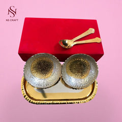 Premium Bowl Tray Gift Set – Red Velvet Box