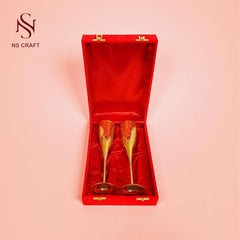 Silver Plated Wine Goblet In Velvet Box