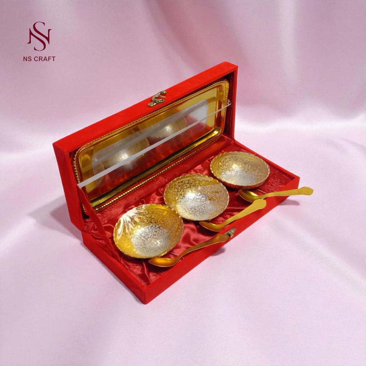 Premium Bowl & Spoon Gift Set – Velvet Box"