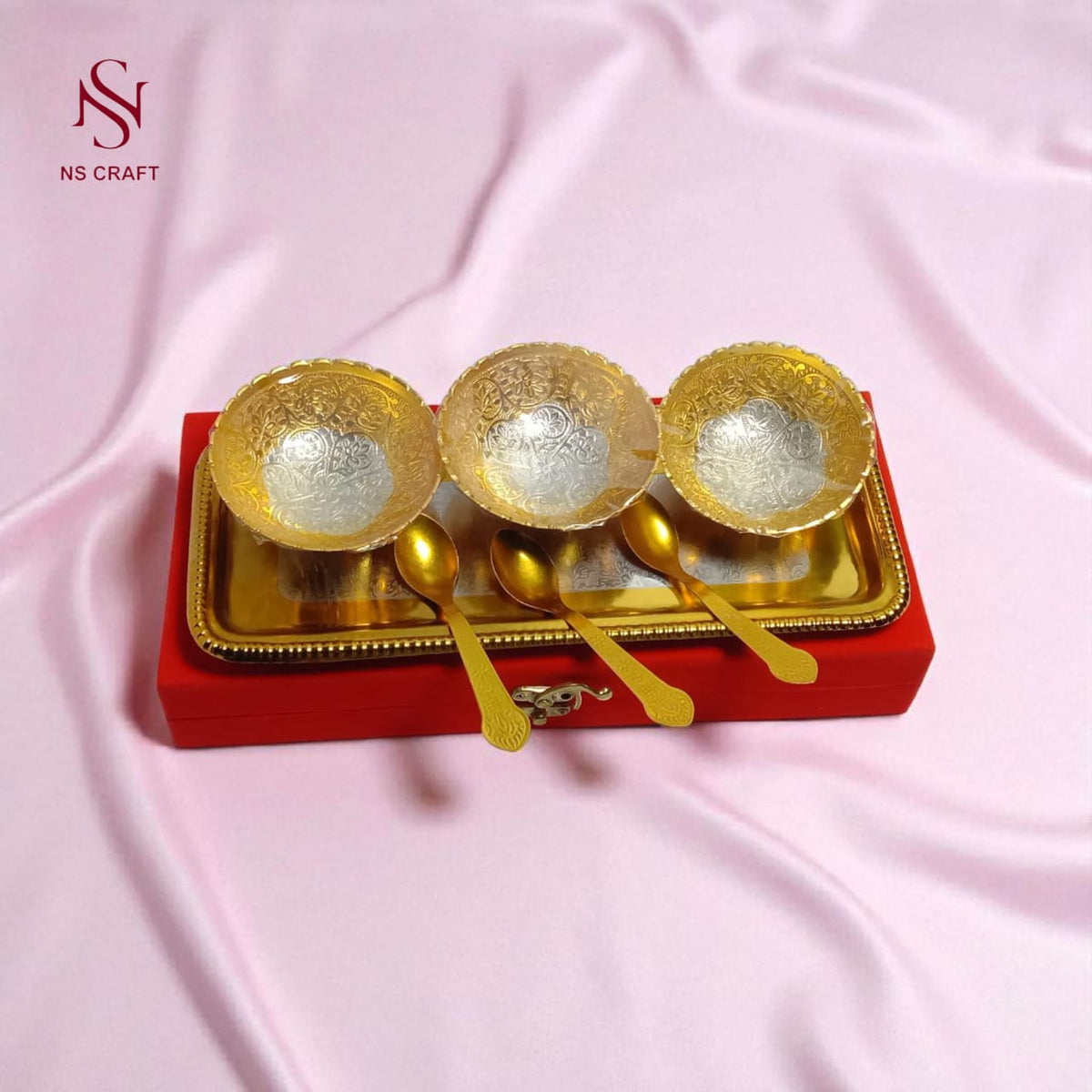 Premium Bowl & Spoon Gift Set – Velvet Box"