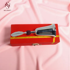 Silver Plated Pooja Bell in Velvet Box