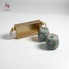 Metal Tray with 2 Jars – Decorative Storage Set